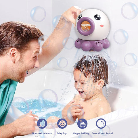 Octopus Fountain Bath Toy Water Jet Rotating Shower Bathroom Toy Summer