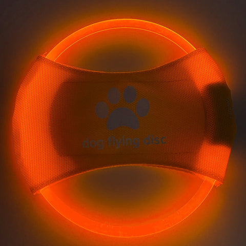 Dog Flying Discs Light Glowing LED LuminousTrainning Interactive Toys Game