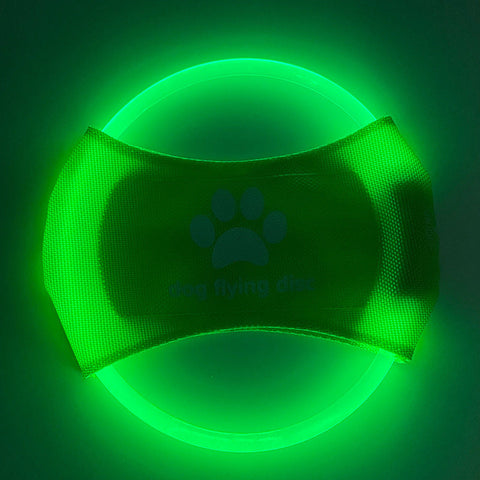 Dog Flying Discs Light Glowing LED LuminousTrainning Interactive Toys Game