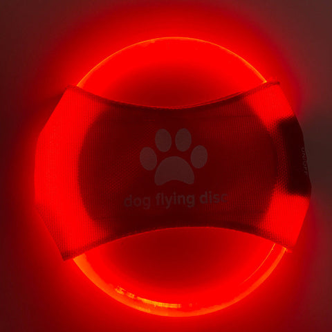 Dog Flying Discs Light Glowing LED LuminousTrainning Interactive Toys Game